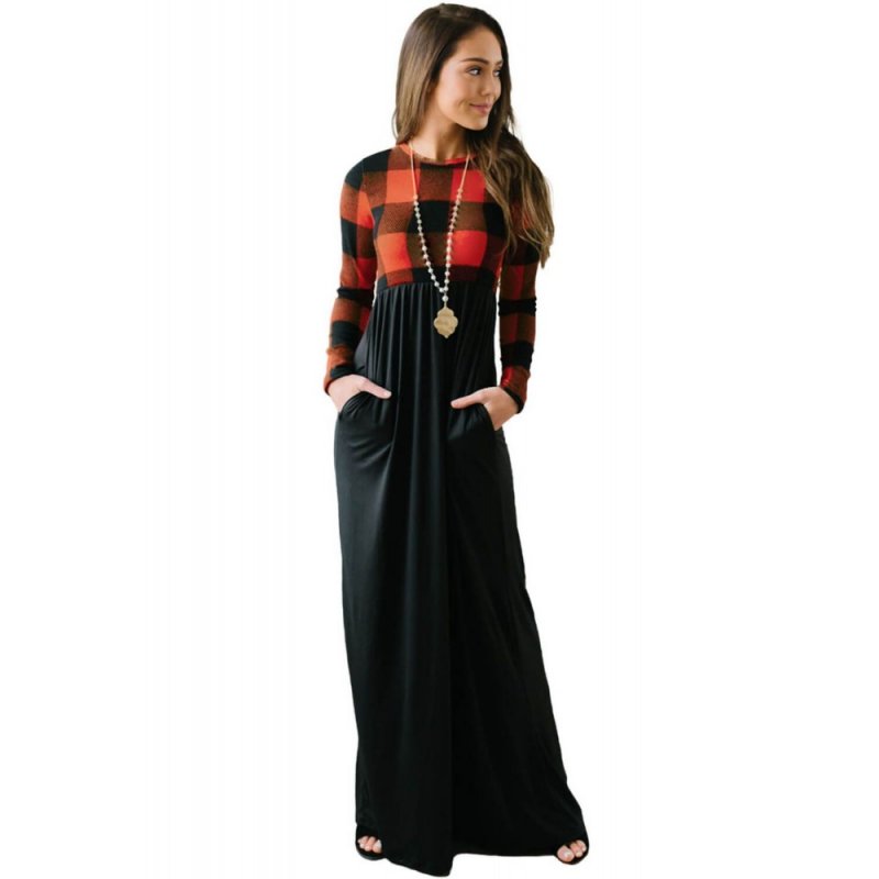 Black Buffalo Print Top Long Maxi Dress - from category Maxi Dresses